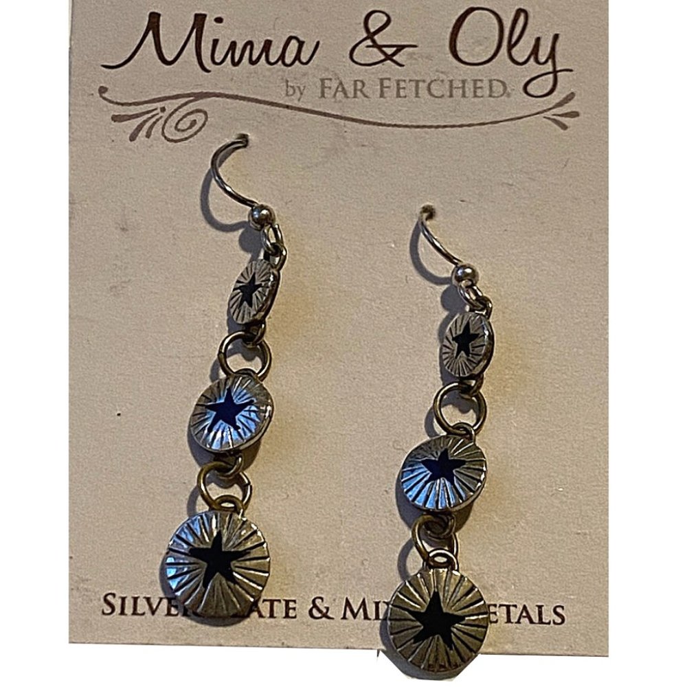 Mima & Oly Cascade of SIlver Circles with Stars